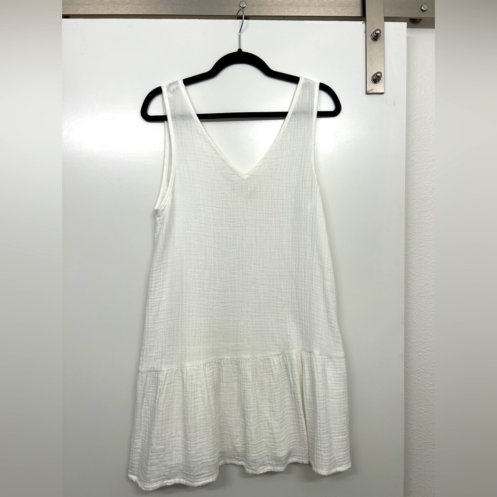 Marine Layer White Mini Dress/Cover Up - Small